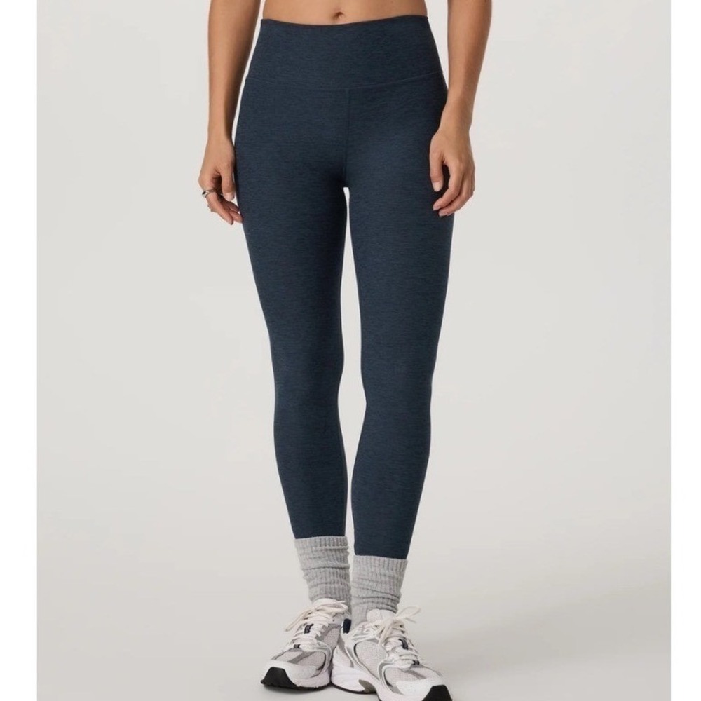 VUORI Clean Elevation Legging In Midnight Heather Navy Size Large